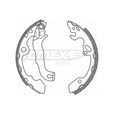 ORIGINAL® Tomex Brakes Bremsbackensatz Hinten für Ford FOCUS II Turnier FOCUS