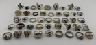 Sterling Silver Rings Lot of 45 Vintage & Modern 254g