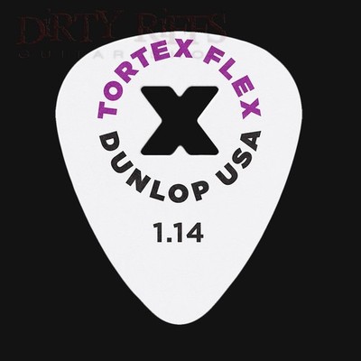 Dunlop Tortex Flex x 1,14 mm weiß Gitarren-Plektren/Gitarrenplektren - Packungen mit 1 bis 24