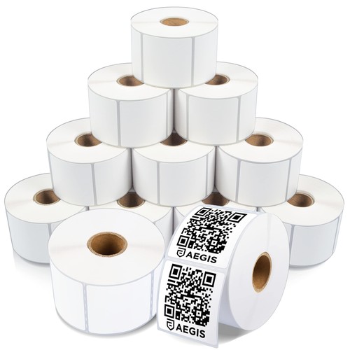 Aegis Adhesives - 2" X Square Direct Thermal Labels (12 X 2", White  - Picture 1 of 9