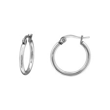 Hoop Earrings Hypoallergenic Surgical Steel High Polish 5/8 inch Small