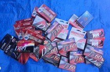 Lot of 30 TDK D60 MAXELL UR60 SONY HF60 MEMOREX Cassette Normal Bias Tape - NEW