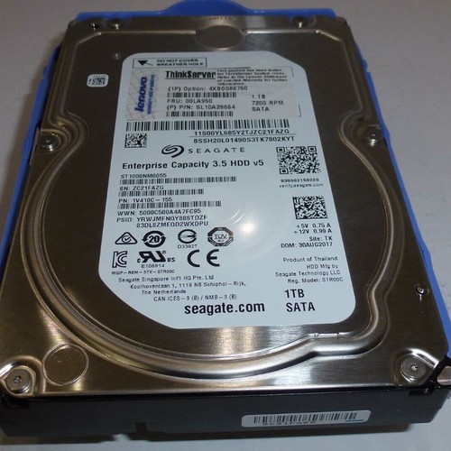 Lenovo ThinkServer 00LA950 4XB0G88760 7.2K RPM 1TB 6Gb SATA 3.5'' Hard Drive HDD - Afbeelding 2 van 5