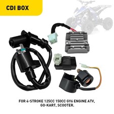 1X 50-150cc CDI Ignition Coil Voltage Regulator Kit For GY6 Scooter ATV Go-kart