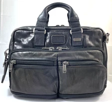 Tumi Alpha Bravo Andersen Sim Briefcase Laptop Bag 100% Leather 92640DL2  $650