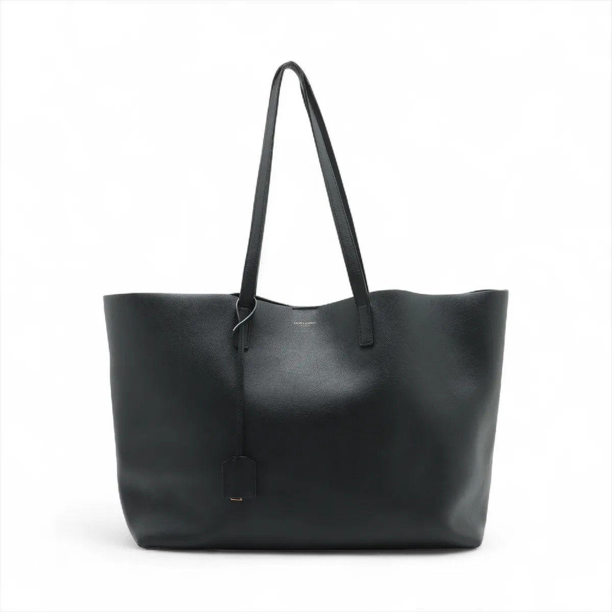 Saint Laurent Paris Sac Shopping Leather Tote bag Black 394195 | eBay