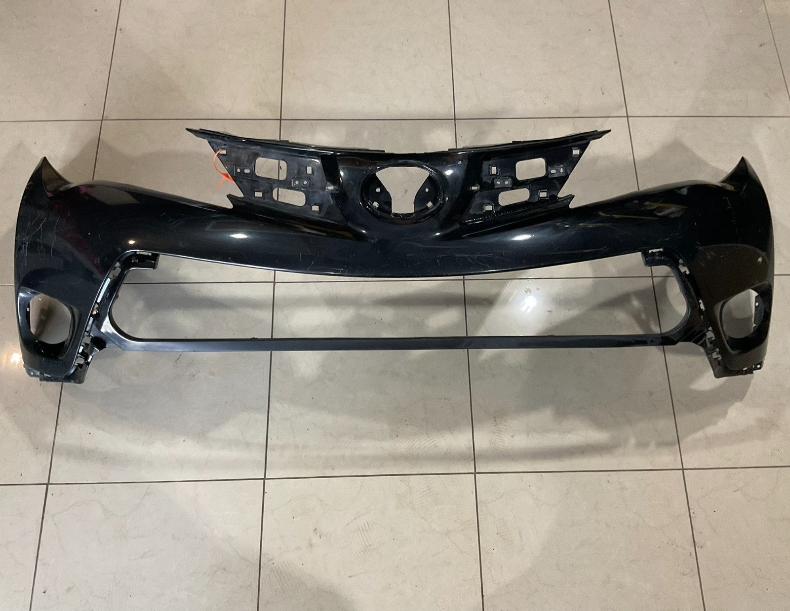 Front Bumper Cover Black 2013-2015 Toyota Rav4 LE CAPA