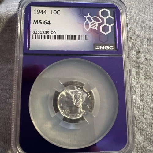 1944  10c NGC MS64 Mercury Dime ( Trader Bea Purple Core)