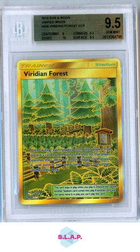 VIRIDIAN FOREST POKEMON 256 2019 UNIFIED MINDS SCR ENGLISH BGS 9.5