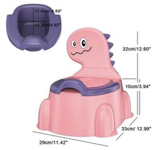 Kids Dinosaur Potty Chair Toddler Toilet Training Seat Pink Non-Slip 12-36M