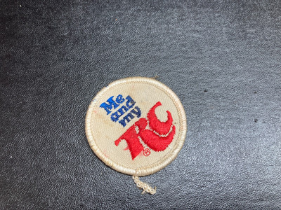 Vintage Me and My RC Cola Embroidered Sew on Patch 1970s round red white blue