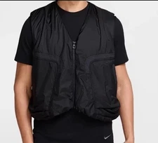 Nike Tech Woven Lightweight Vest Black Loose Men’s Size Medium HM4262-010 $180