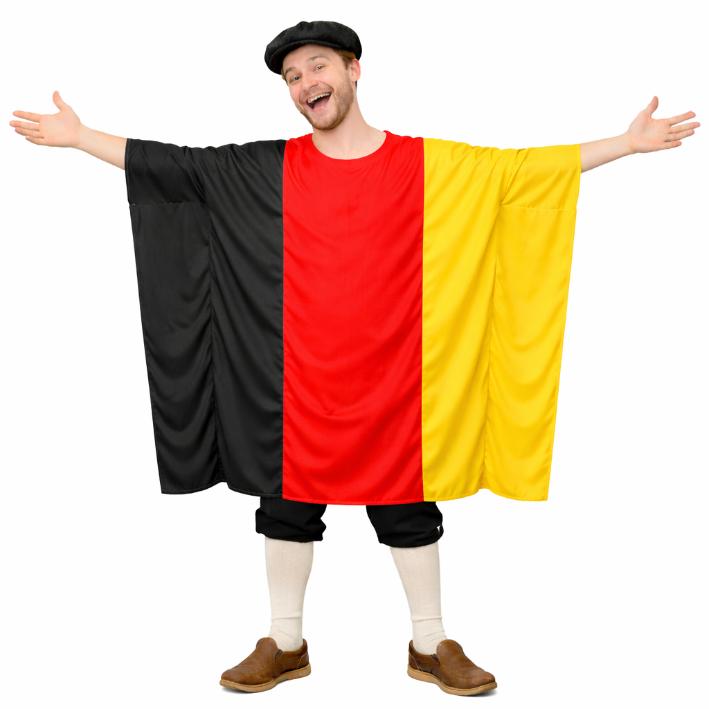 Adults Bundesflagge National Flag of Germany Supporters Poncho Fancy Dress