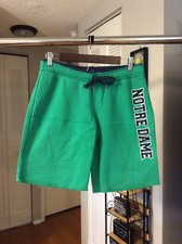 Notre Dame Fighting Irish Green Embroidered Cotton Shorts Adult Medium