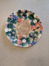 Fritz & Floyd 1991 Decorative Plate Strawberries 9 3/4" Excellent Used Condition