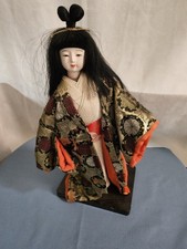 Antique 1930s Female Asian Chinese Opera Doll Embroidered Clothing