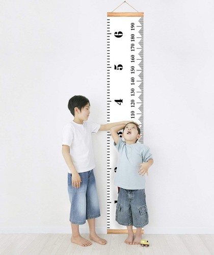 2m Wooden Height Ruler Growth Chart Wall Hanging Decal Sticker Kids ...