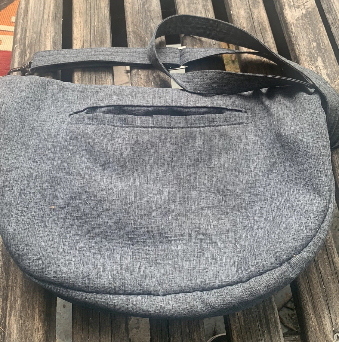 Lug Hippy 2 Crossbody Shoulder Bag Purse RFID Protector Heather Gray