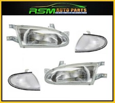 NEW Fits to Accent 95-97 4Door Headlights Gla...