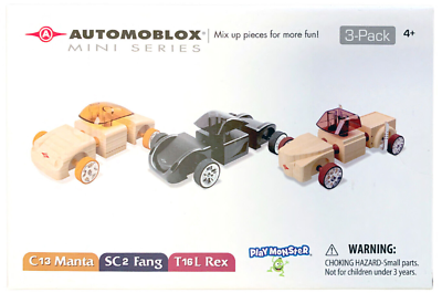 5 Pack Automoblox Collectible Wood Toy Cars & Trucks - Mini Manta