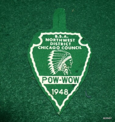 BOY SCOUT - 1948 FELT POW-WOW PATCH - NORTHWEST DISTRICT - CHICAGO COUNCIL