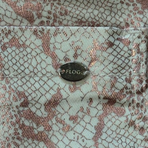 Pantalones Bevy Flog Shely oro rosa pitón talla 25 - Imagen 4 de 13