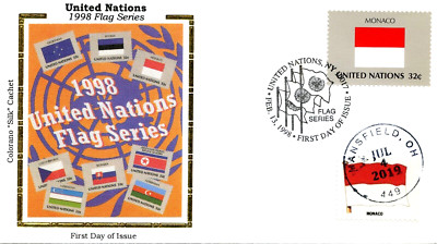 1998  FIRST DAY ISSUE COVER UNITED NATION FLAG MONAKO  $49.95