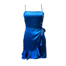 Blue Summer Wrap Dress