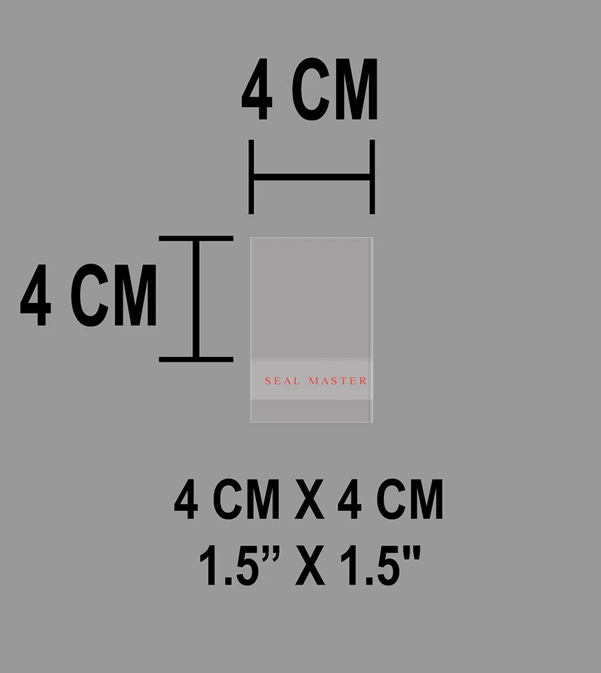 Small Clear Resealable Self Adhesive Seal Cello Lip Tape Plastic bags Size 1"-6" - Image 2 of 4