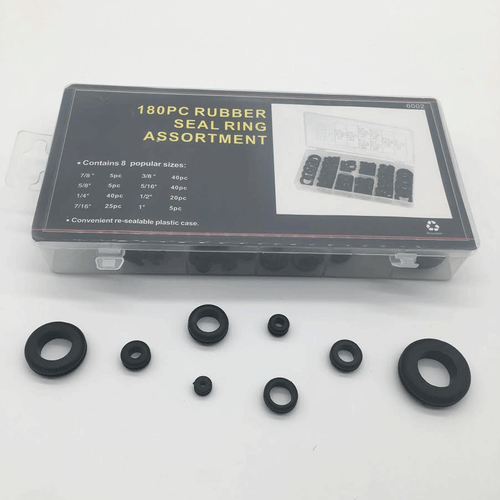 180 pc Rubber Grommet Assortment Kit Set Firewall Hole Electrical Wiring Gasket - Picture 6 of 12