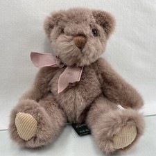 Vintage Russ Berrie 1836 Teddy Bear Plush Lavender Purple