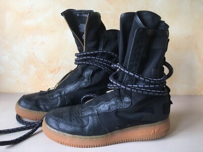 SCHUHE SHOES NIKE SF AIR FORCE SF AF 1 HIGH 2017 AF1 schwarz black gum GRÖSSE: 45