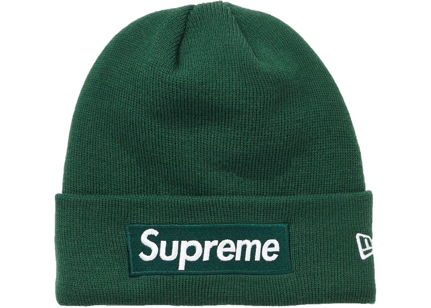 Boîte Supreme New Era Logo Beanie (FW18)   Vert foncé