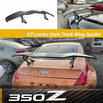 For Optima Lambo GT Style Primed Matte Black Rear Trunk Wings Spoiler