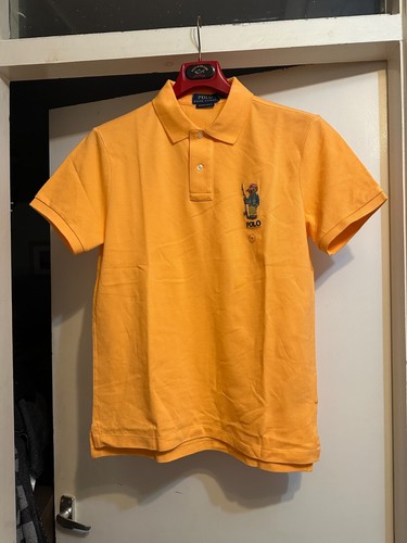 Polo Ralph Lauren Herren orange Custom Slim Fit Polo Bear Poloshirt authentisch - Bild 2 von 10