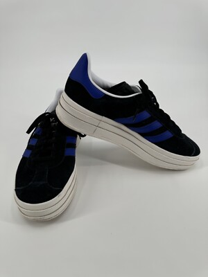 Adidas Originals Gazelle Bold W Suede Black Blue Platform HQ4408 Women s Sz 10