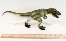 MOJO Dino Green T-rex Tyrannosaurus Prehistoric Dinosaur Model Figure Moving Jaw