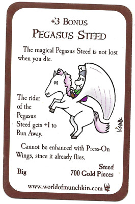 Munchkin Promo Card Pegasus Steed by Steve Jackson Games