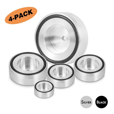 4PCS Aluminum Rubber Isolation Stand Feet Pads Mat for Amplifier Stereo Speakers