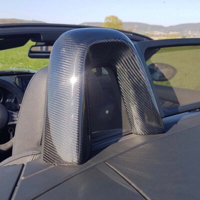 Carbon Fiber Stick-on Seat Roll Over Head Cover Trim for BMW Z4 E89 2009-2015