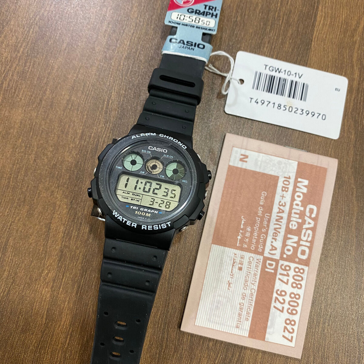 1988 Vintage Casio Tgw-10 (827) Tri Graph Japan T 40mm RARE 1988 Vintage Casio Tgw-10 (827) Tri Graph Japan T 40mm RARE