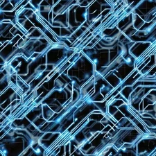 Blue Electron Circuit 18"x46" Hydrographic Film Hydro Dipping Dip Water Transfer