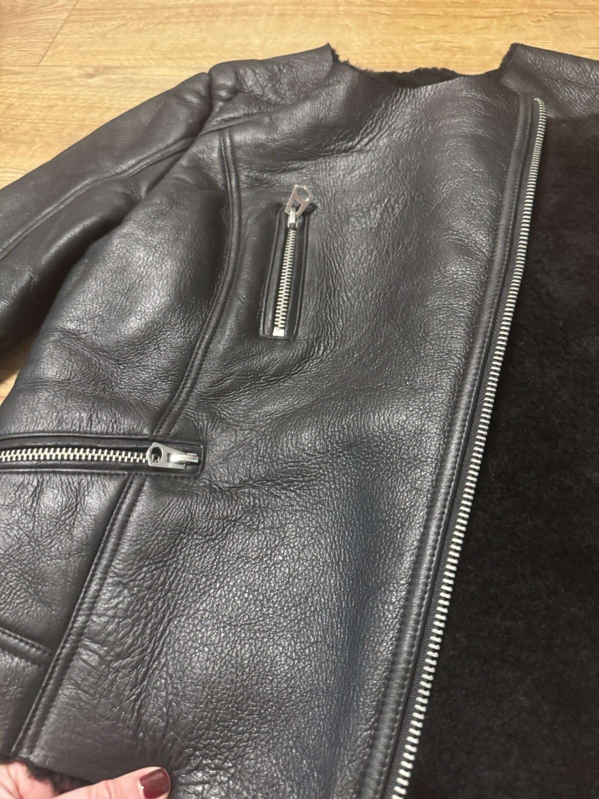 Sheepskin coat women size 10 image 5