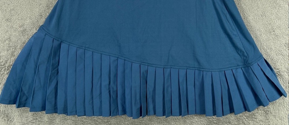 SOYBU Pleated Tennis Skort Medium Blue Womens Golf Athleisure Skirt
