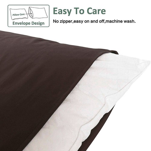 Paquete de 2 fundas de almohada de fácil cuidado lavables a máquina tamaño estándar King CK - Imagen 20 de 90