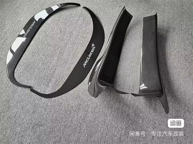 2 peças tampa de painéis de soleiras de porta de fibra de carbono para mclaren mp4-12c 650s - Imagem 3 de 4