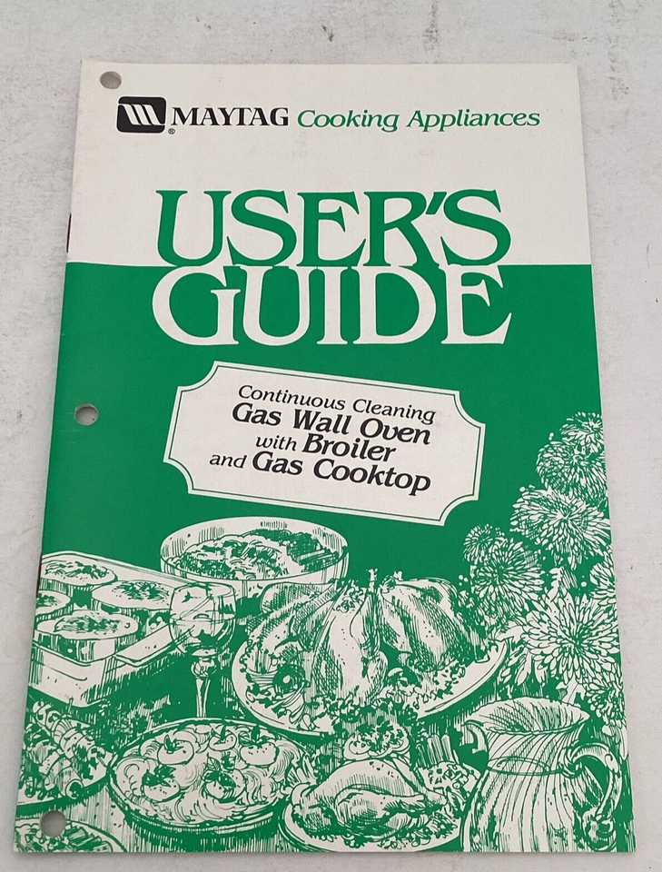 VTG 1984 Maytag Gas Cooktop Built In Wall Oven Manual user's Guide