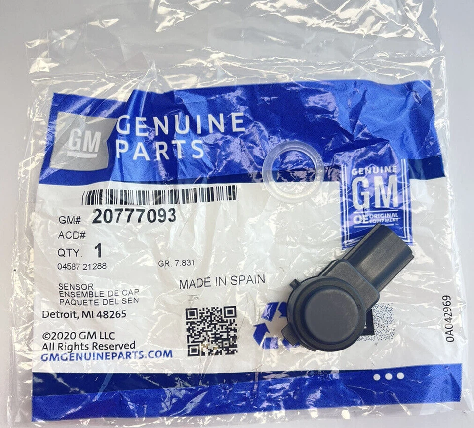 Sensor de distancia inversa de respaldo de estacionamiento GM (OEM) # 20777093 Foto 2 de 3