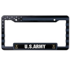 U.s. Army Patriotic American Flag License Plate Frame Greyblack Raised Letter. U.s. Army Patriotic American Flag License Plate Frame Greyblack Raised Letter.