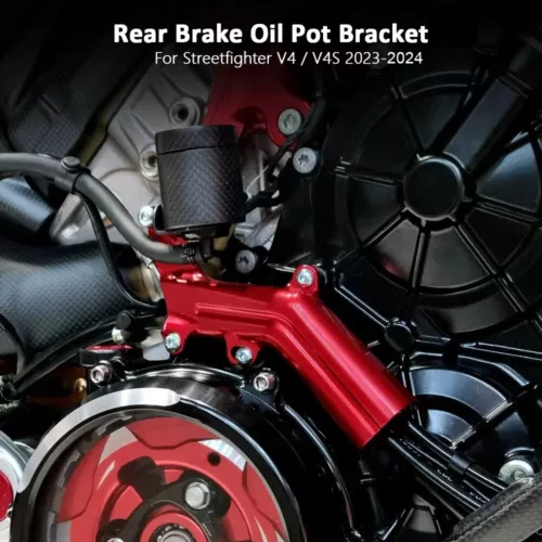 Supporto liquido freno posteriore accessori supporto olio per Ducati Streetfighter V4 V4S - Foto 3 di 10